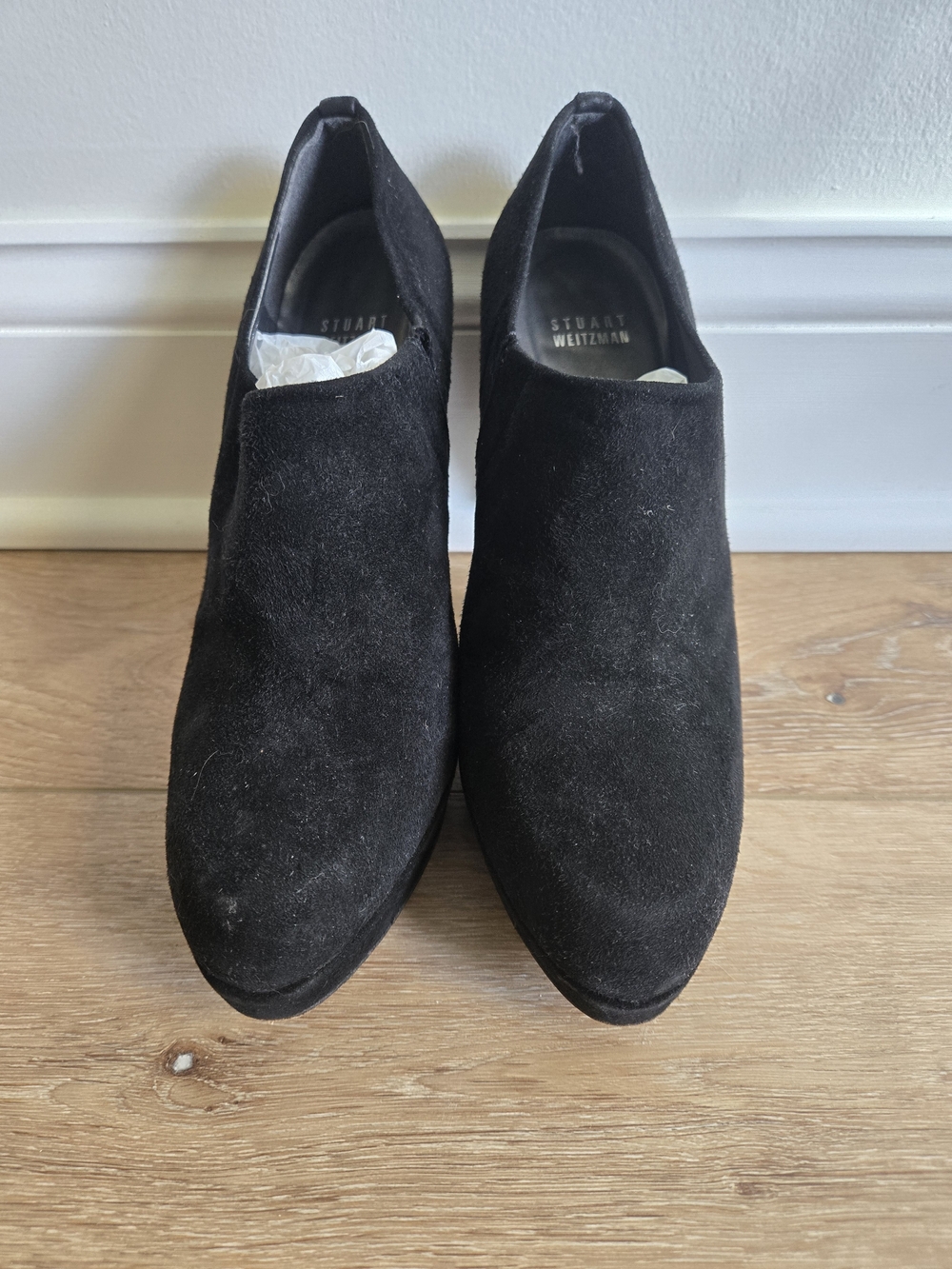 Stuart Weitzman Black Suede Women's Ankle Booties